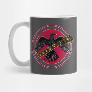 Black raven and les Paul guitar Mug